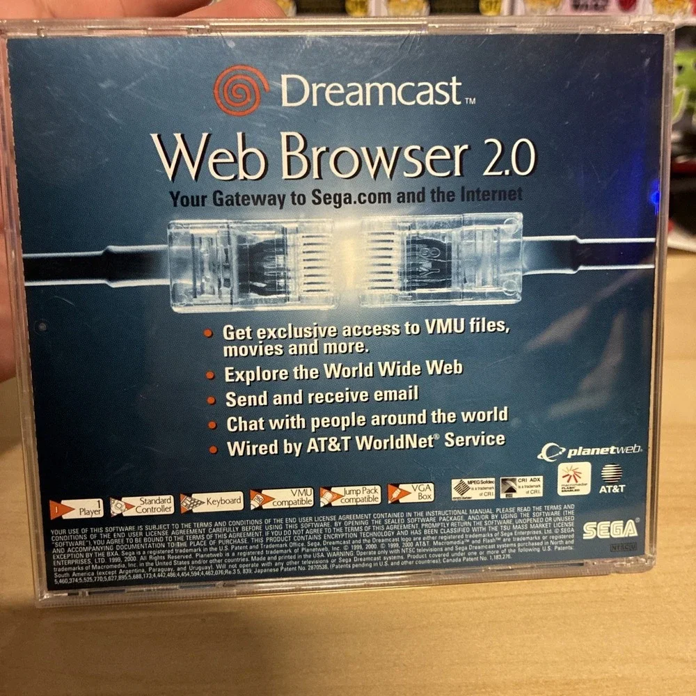 Sega Dreamcast Web Browser 2.0 - Includes Full Version of Sega Swirl Game Tested